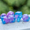 Purple Blue Two Tone 7-Dice Dnd Dice | Glitter w/White Numbers Set
