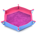 Powder Blue/ Pink,Purple Hex Foldable Flannel Tray