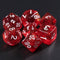Rabbit's Eye (Red) with White Numbering 7-Dice Set RPG