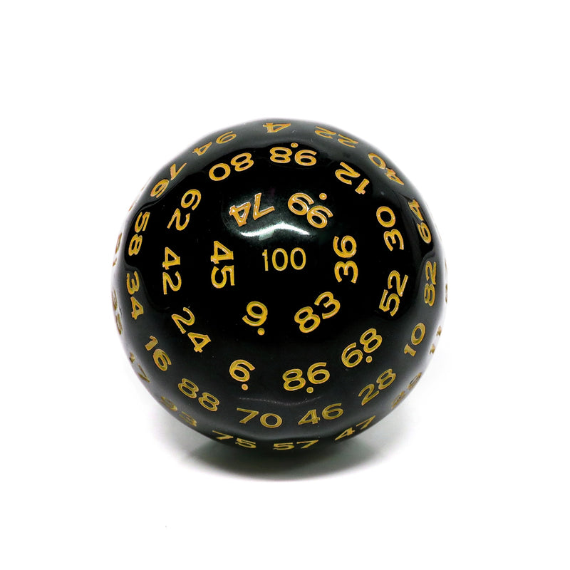 D100-Black Opaque w/Yellow Numbers
