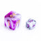 Black White Blend 7-Dice Mini-Dice RPG Set w/Purple Numbers Miniature Dice