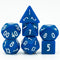 Dark Blue Homage 7-Dice Set w/Blue Numbers Minimalist