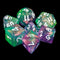 Potions Portion Green/Purple Glitter 7-Dice Set by HendgaDice