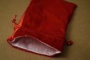 NEW Large Red Velvet RPG Game Dice Bag w/ White Satin Lining Counter Pouch Gift