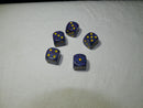 Twilight Speckled 16mm D6 RPG Chessex Dice Blue/ Yellow