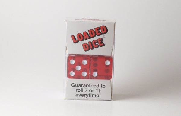 NEW Loaded Trick Transparent Red Dice Set Mis-Spotted 2, 5, 6 Only Not Weighted
