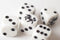 NEW White Dice with Black Unicorns Dice 6 Sided Bunco RPG D6 16mm Roll