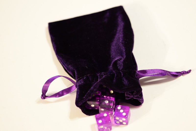 Purple Large Soft Velvet 4" x 6" Gift Bag Cards RPG Game Dice Bag Counter Pouch