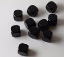 (Sold by Piece) Blank Black Dice / Counting Cubes 16mm D6 Square RPG Gaming Dice DIY
