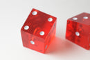 New Set of 2 Large Crooked Red Dice Whacky Crazy Trippy Gag Novelty Funny Gift