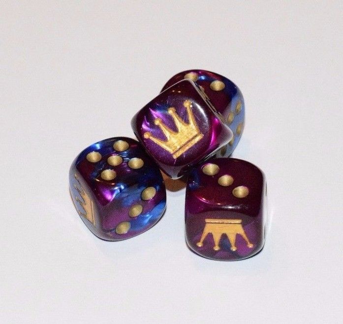 Custom Crown Gemini Blue-Purple Chessex Magic Rare Royal Regal by BrycesDice