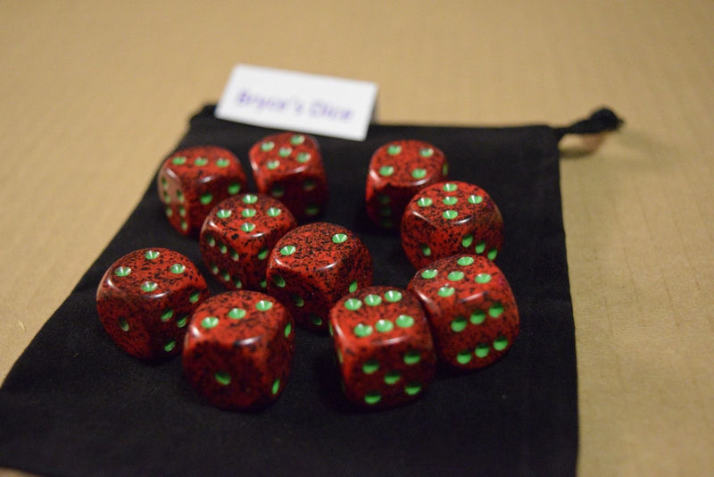 Strawberry Speckled 16mm D6 Pipped