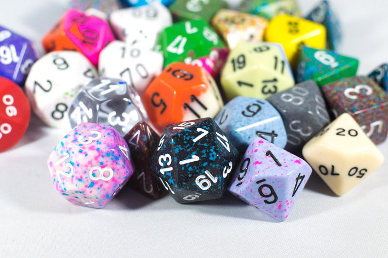 Various Options of "Pound of Dice" RPG Chessex Game Dice d4, d6, d8, d12, d20 Rare Dice