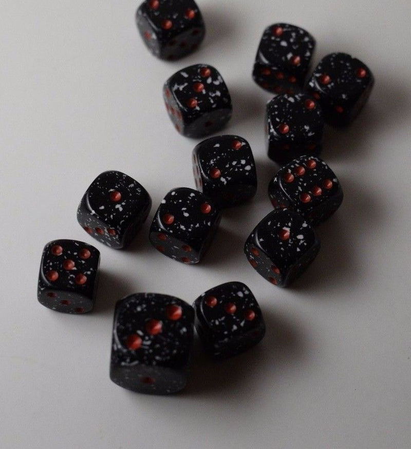 Space Speckled 12mm Dice pipped