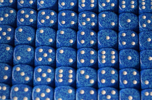 Water Speckled 16mm D6 Pipped Dice