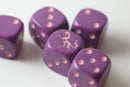 NEW Purple Dice with Pink Unicorns Dice 6 Sided Bunco RPG D6 16mm Roll
