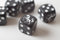NEW Black Dice with White Unicorns Dice 6 Sided Bunco RPG D6 16mm Roll