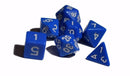 Blue Opaque 7 Die Set Polyhedral Dice by BrycesDice RPG Magic D&D Unique Roll