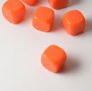 (Sold by Piece) Blank Orange Dice / Counting Cubes 16mm D6 Square RPG Gaming Dice DIY