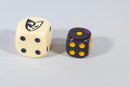 New Royal Purple and Black Dice with Yellow Pips 12mm D6 RPG Dice (10) Yahtzee