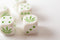 Six Sided D6 16mm Marijuana dice Die White with Green Pips 420 RPG (per piece)