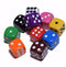 10 Red Orange Yellow Green Blue Red Opaque Dice Set 16mm 6-Sided RPG Magic D&D