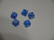 NEW 5 Transparent Blue White Pip RPG Bunco Gaming Dice Set 16mm D6 Home Casino
