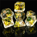 Yellow Starfish Dice 7-Dice Set Resin Dungeons and Dragons Dice