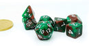 Camouflage Mini Two Tone Polyhedral RPG Dice Set Small D4-D20 in Tube