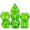 7-Dice RPG DND Dice Green Glitter