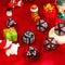 Green/Red Christmas Dice w/White Presents Trees Snowman Holiday Festive