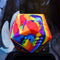 Large Rainbow Silicone d20 Dice 55mm | RPG Dice Novelty Piece