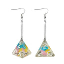 Dice Earrings: D4 Dice w/Colorful Inclusion Nerdy RPG Jewelry