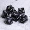 Economy Black Dice (White font) 7-Dice Set RPG DND