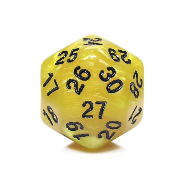 D30 Pearl Yellow Single Die 30 Sided/s by HDdice / HengDadice