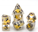 Moon and Star Glow in the Dark 7-Dice DND RPG Dice Set