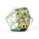 Green Beholder 22mm D20 DND Roll a D20 Dice Handmade Sharp Resin