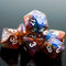 Brown & Blue w/white Galaxy Glitter 7-Dice Set RPG