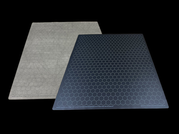 [Preorder] Battlemat™ 1" Reversible Black-Grey Hexes (23 ½" x 26" Playing Surface)