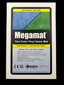 [Preorder] Megamat® 1" Reversible Blue-Green/Black-Grey Squares/Hexes (34½" x 48" Playing Surface) [Multiple Options]