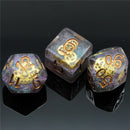 Glitter Mini Gearwheel Dice 7-Dice Dungeons and Dragons RPG
