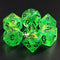 Forest Green Glitter with Black Numbering 7-Dice Set RPG