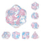 Pink Butterfly Ribbon Dice 7-Dice Set by HengDadice Dungeons and Dragons Dice