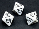 Weather d8 Opaque White Weather Select Dice (Custom engraved) [by piece]