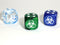 Biohazard d6 (Custom engraved) (Dice colors are filled at random) Pipped Dice 16mm