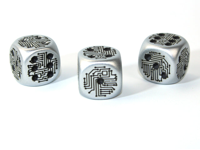 Aluminum Metal-Plated Over Plastic d6 Circuit Design 16mm Pipped