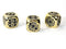 Gold Metal-Plated Over Plastic d6 Circuit Design 16mm Pipped (Price is Per Die)