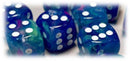 Chessex Festive Waterlily Blue/white (Multiple Options) *read description*