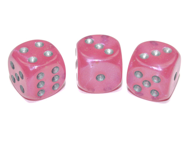 Borealis Pink/silver 7-Dice / 16mm / 12mm / 30mm Luminary