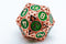 Rose Gold w/Green Deadly Arrow Dice | 7-Dice RPG Set High Visibility